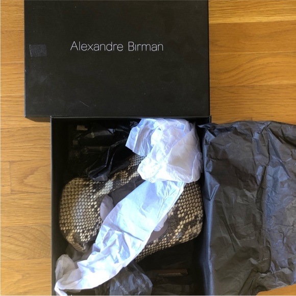 Alexandre Birman Python Peeptoe Platform Heels - Picture 7 of 7